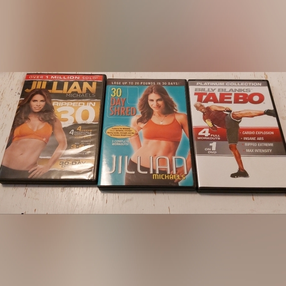 Set of 3 workout videos. Billy Blanks Tae Bo and Jillian Michaels - Picture 1 of 10